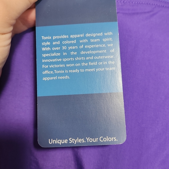 TONIX Teamwear V-Neck Nylon Windshirt Mens XL Purple Basketball Windbreaker NWT - Picture 8 of 16